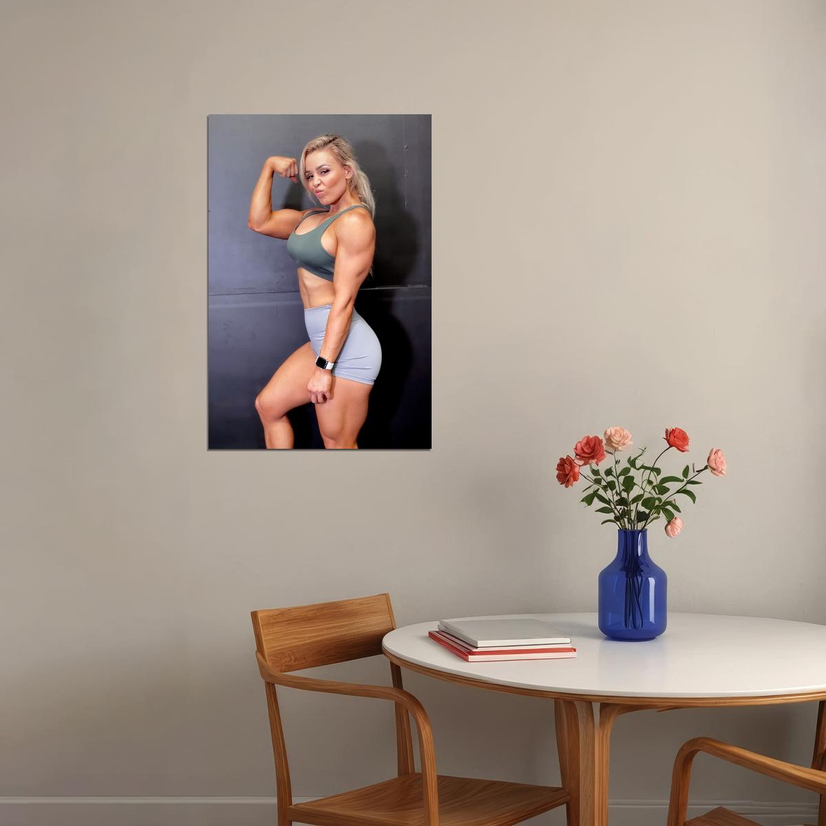 Stephanie Sanzo Hot Fitness Model Poster Strong Sexy Women Wall Art Inspirational Workout Room Decor Aesthetic Sports Print Gym Motivational Wall Decor Athletic Icon HD Photo Print - xonomax