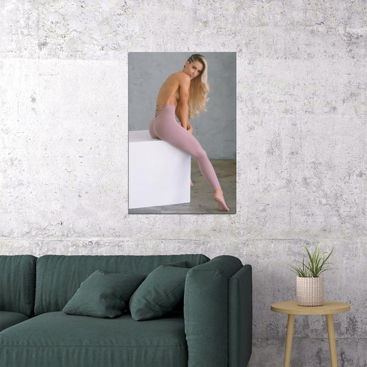 Valentina Lequeux Hot Fitness Model Poster Body Goals Motivational Wall Art Sexy Inspirational Workout Room Decor Aesthetic Sports Print Gym Wall Decor Athletic Icon HD Photo Print - xonomax