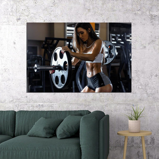 Valentina Lequeux Hot Fitness Model Poster Gym Motivational Wall Art Sexy Inspirational Workout Room Decor Aesthetic Sports Print Exercise Wall Decor Athletic Icon HD Photo Print - xonomax