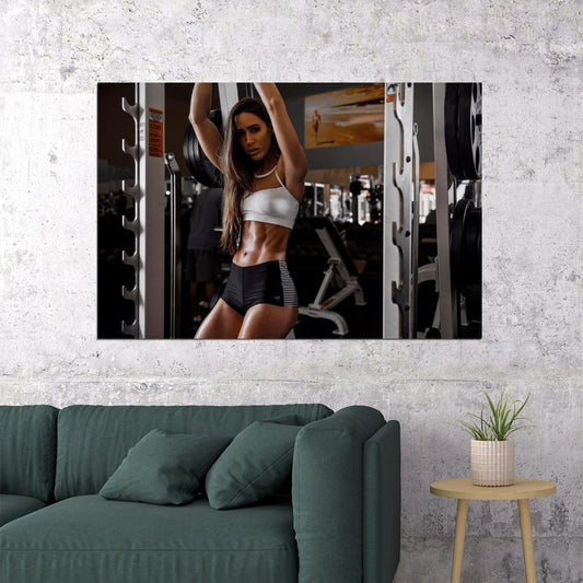 Valentina Lequeux Hot Fitness Model Poster Gym Motivational Wall Art Sexy Inspirational Workout Room Decor Aesthetic Sports Print Exercise Wall Decor Athletic Icon HD Photo Print - xonomax