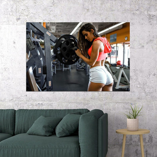 Valentina Lequeux Hot Fitness Model Poster Gym Motivational Wall Art Sexy Inspirational Workout Room Decor Aesthetic Sports Print Exercise Wall Decor Athletic Icon HD Photo Print - xonomax