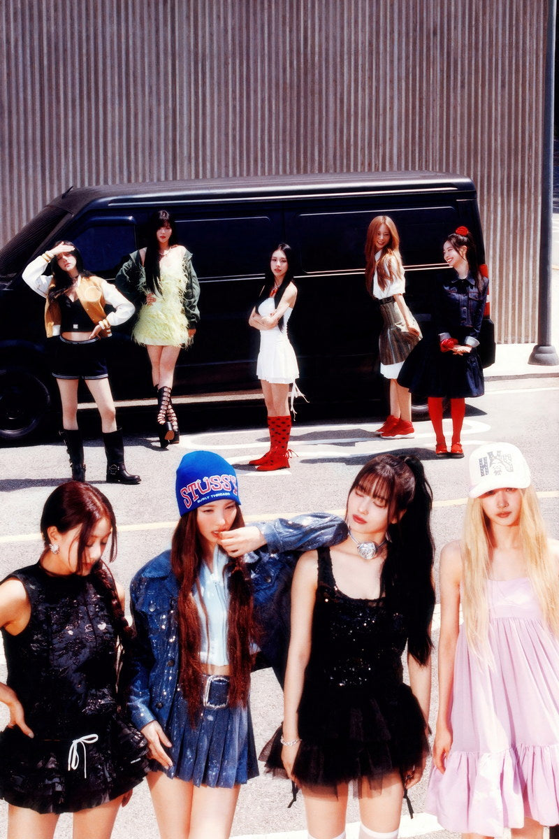 Twice Group Photo Sana Momo Dahyun Tzuyu Nayeon Mina Jihyo Chaeyoung Jeongyeon Album Strategy Music Poster K-Pop Home Decor For Living Room Aesthetic Kpop Female Girl Group - xonomax