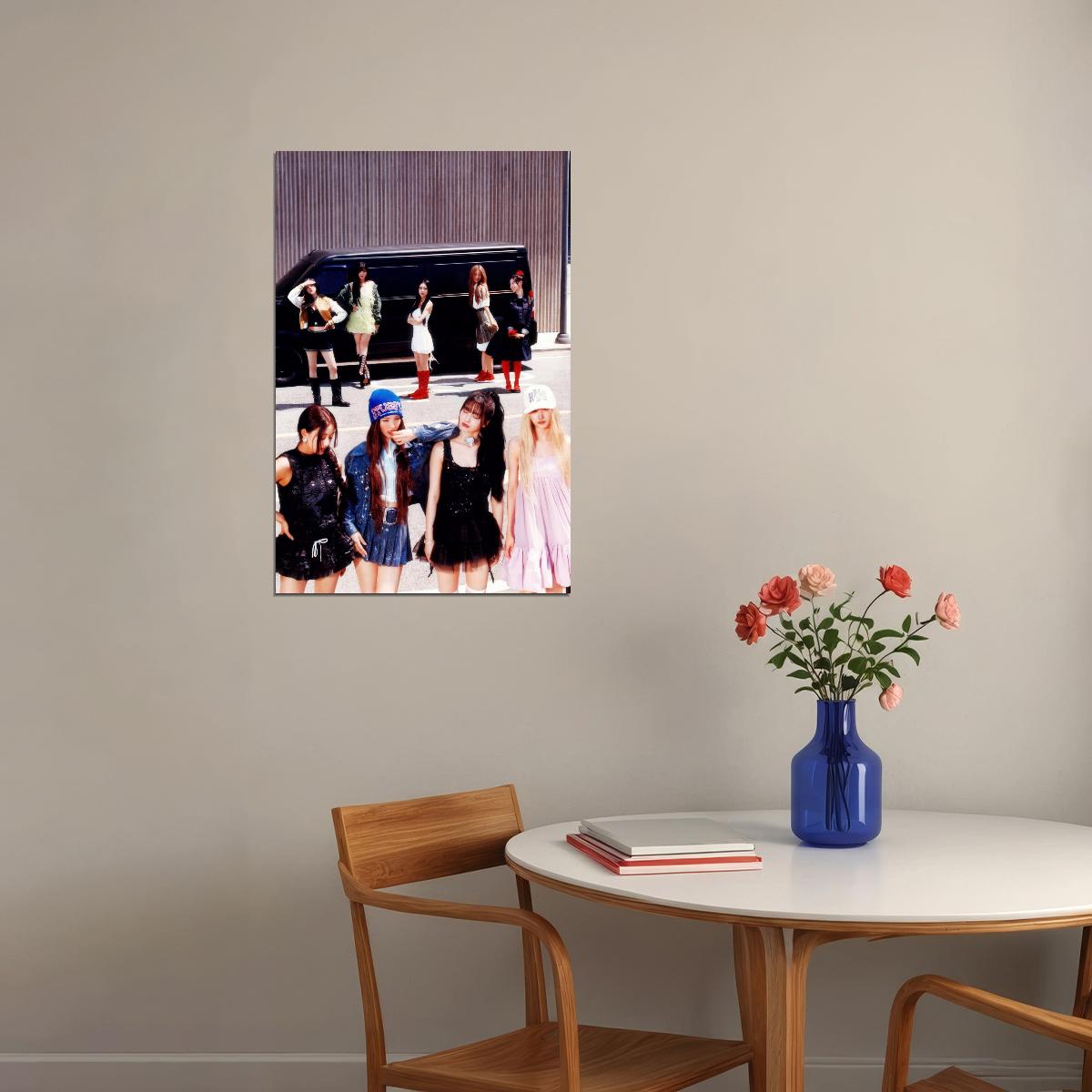 Twice Group Photo Sana Momo Dahyun Tzuyu Nayeon Mina Jihyo Chaeyoung Jeongyeon Album Strategy Music Poster K-Pop Home Decor For Living Room Aesthetic Kpop Female Girl Group - xonomax