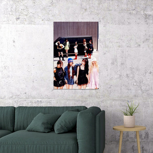 Twice Group Photo Sana Momo Dahyun Tzuyu Nayeon Mina Jihyo Chaeyoung Jeongyeon Album Strategy Music Poster K-Pop Home Decor For Living Room Aesthetic Kpop Female Girl Group - xonomax
