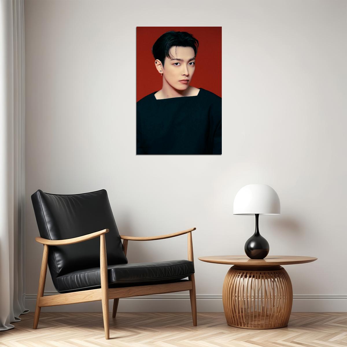 Ateez Hongjoong Golden Hour Part.2 Concept Photo Music Poster K-Pop Home Decor For Living Room Aesthetic Kpop Male Boys Group Boy Band - xonomax