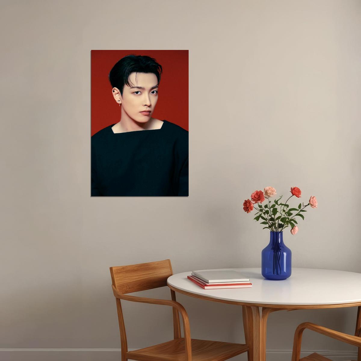 Ateez Hongjoong Golden Hour Part.2 Concept Photo Music Poster K-Pop Home Decor For Living Room Aesthetic Kpop Male Boys Group Boy Band - xonomax