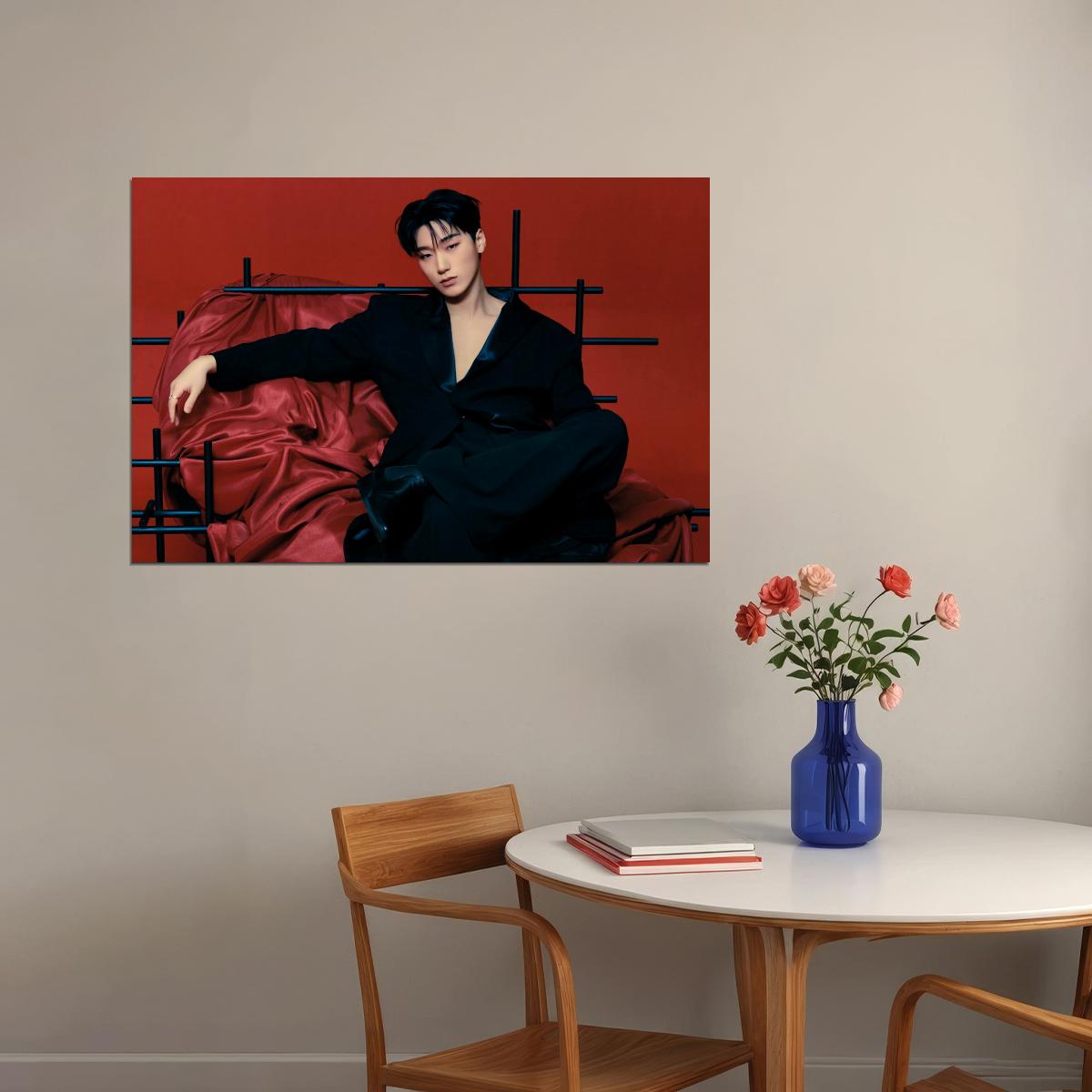 Ateez San Golden Hour Part.2 Concept Photo Music Poster K-Pop Home Decor For Living Room Aesthetic Kpop Male Boys Group Boy Band - xonomax
