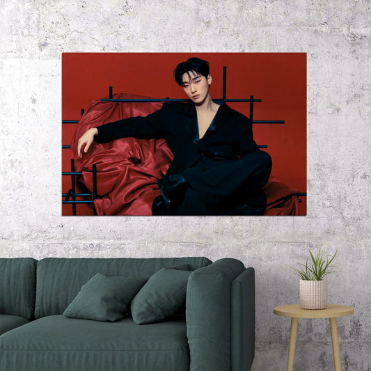 Ateez San Golden Hour Part.2 Concept Photo Music Poster K-Pop Home Decor For Living Room Aesthetic Kpop Male Boys Group Boy Band - xonomax