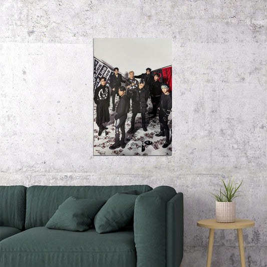Ateez Hongjoong Seonghwa Yunho Yeosang San Mingi Wooyoung Jongho Group Photo Music Poster K-Pop Home Decor For Living Room Aesthetic Kpop Male Boys Group Boy Band - xonomax