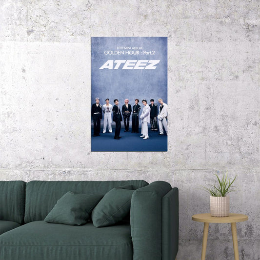 Ateez Golden Hour Part.2 Group Concept Photo Music Poster K-Pop Home Decor For Living Room Aesthetic Kpop Male Boys Group Boy Band - xonomax