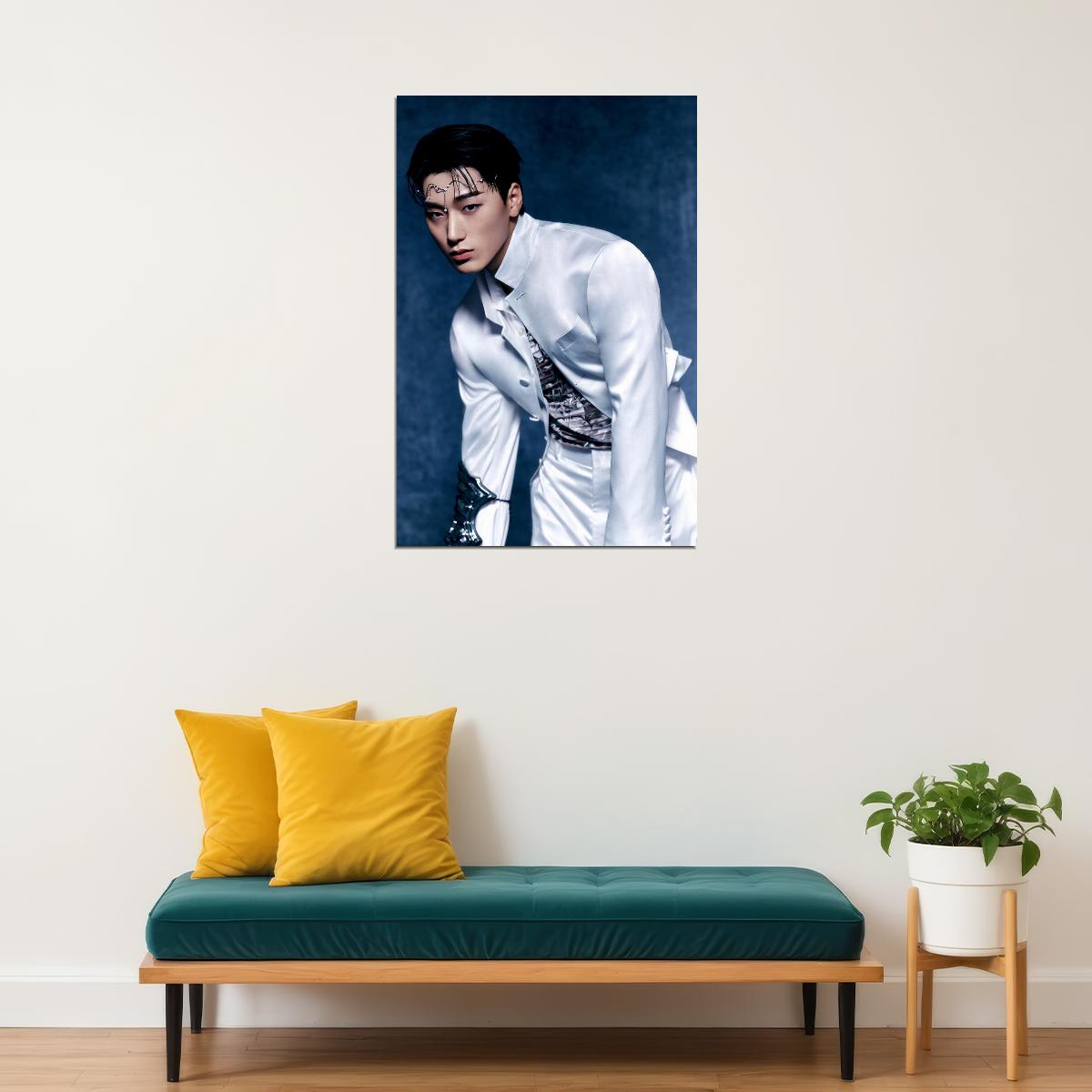 Ateez San Golden Hour Part.2 Concept Photo Music Poster K-Pop Home Decor For Living Room Aesthetic Kpop Male Boys Group Boy Band - xonomax
