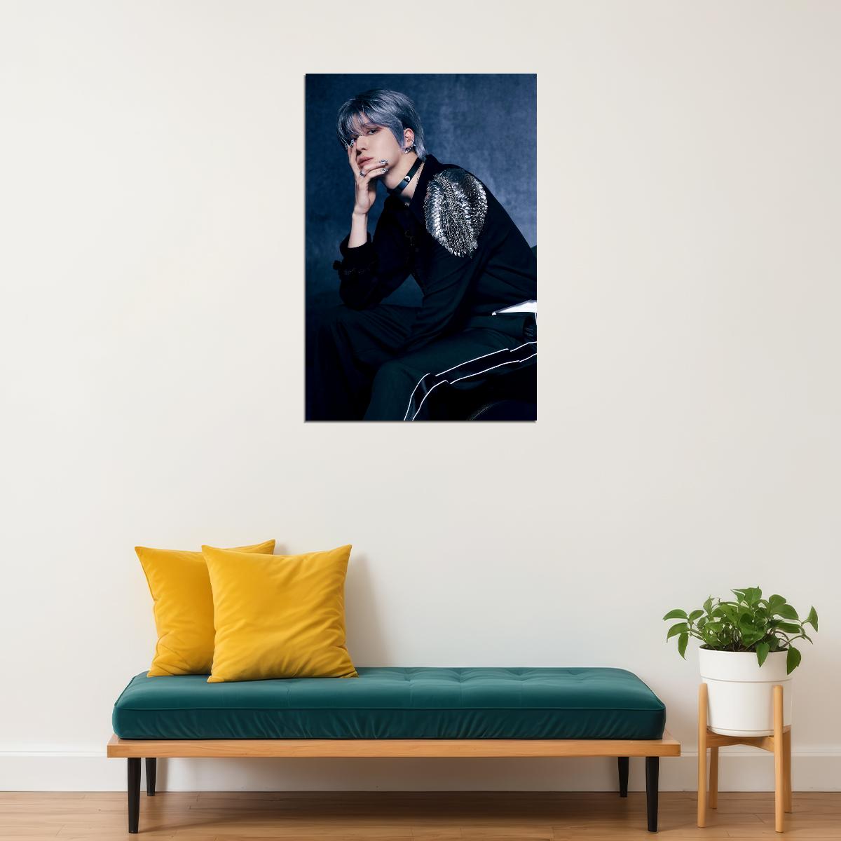 Ateez Yunho Golden Hour Part.2 Concept Photo Music Poster K-Pop Home Decor For Living Room Aesthetic Kpop Male Boys Group Boy Band - xonomax