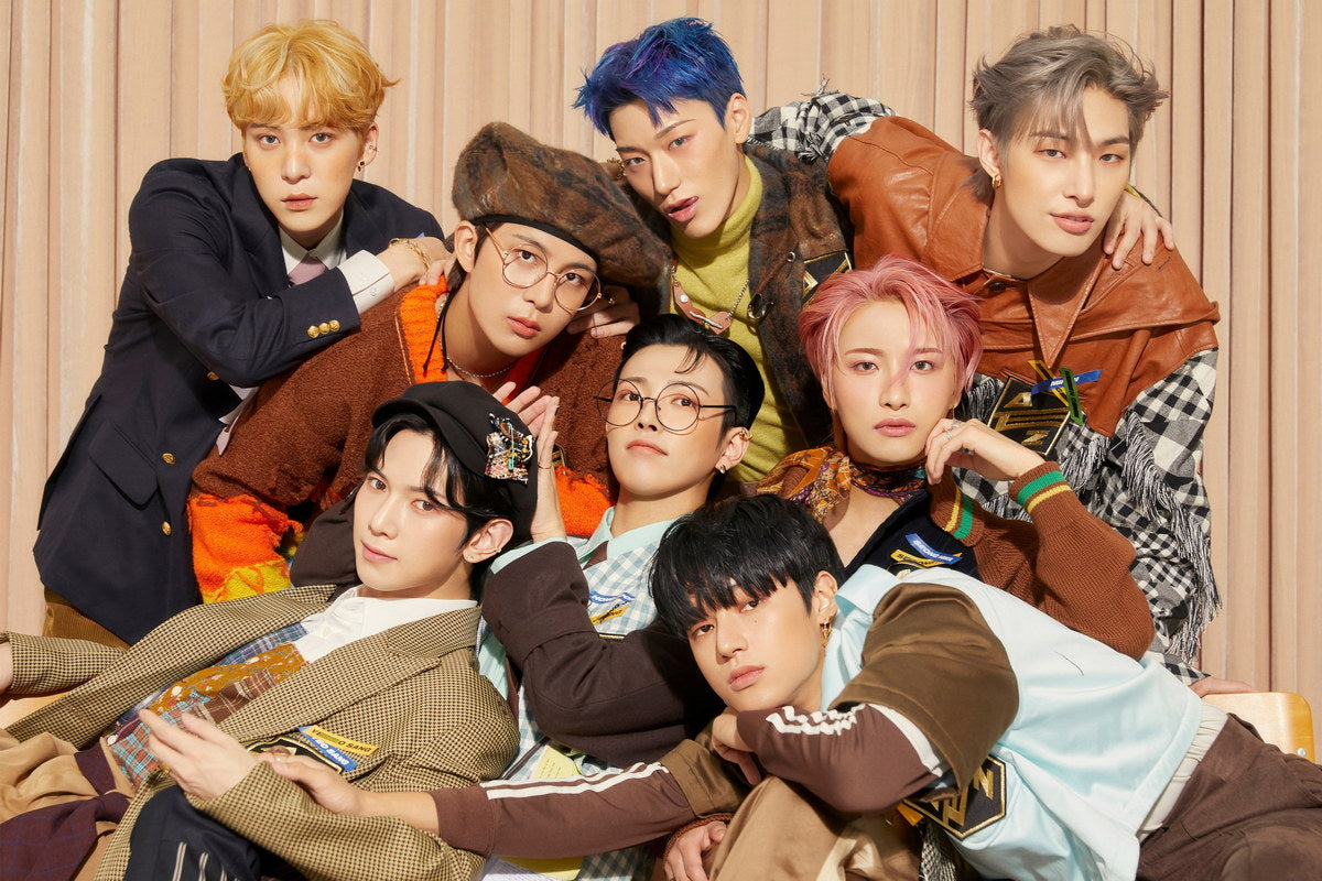 Ateez Hongjoong Seonghwa Yunho Yeosang San Mingi Wooyoung Jongho Group Photo Music Poster K-Pop Home Decor For Living Room Aesthetic Kpop Male Boys Group Boy Band - xonomax