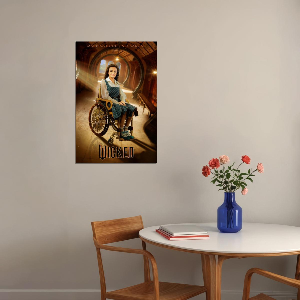 Movie Wicked Musical Poster Marissa Bode as Nessarose Famous Wheelchair Actress Wall Art Decor Print