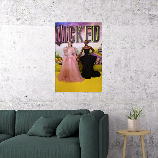 Ariana Grande and Cynthia Erivio at Sydney Wicked Premiere Photo Poster Wicked 2024 Movie Print Method Dressing Fashion Wall Art Iconic Print - xonomax