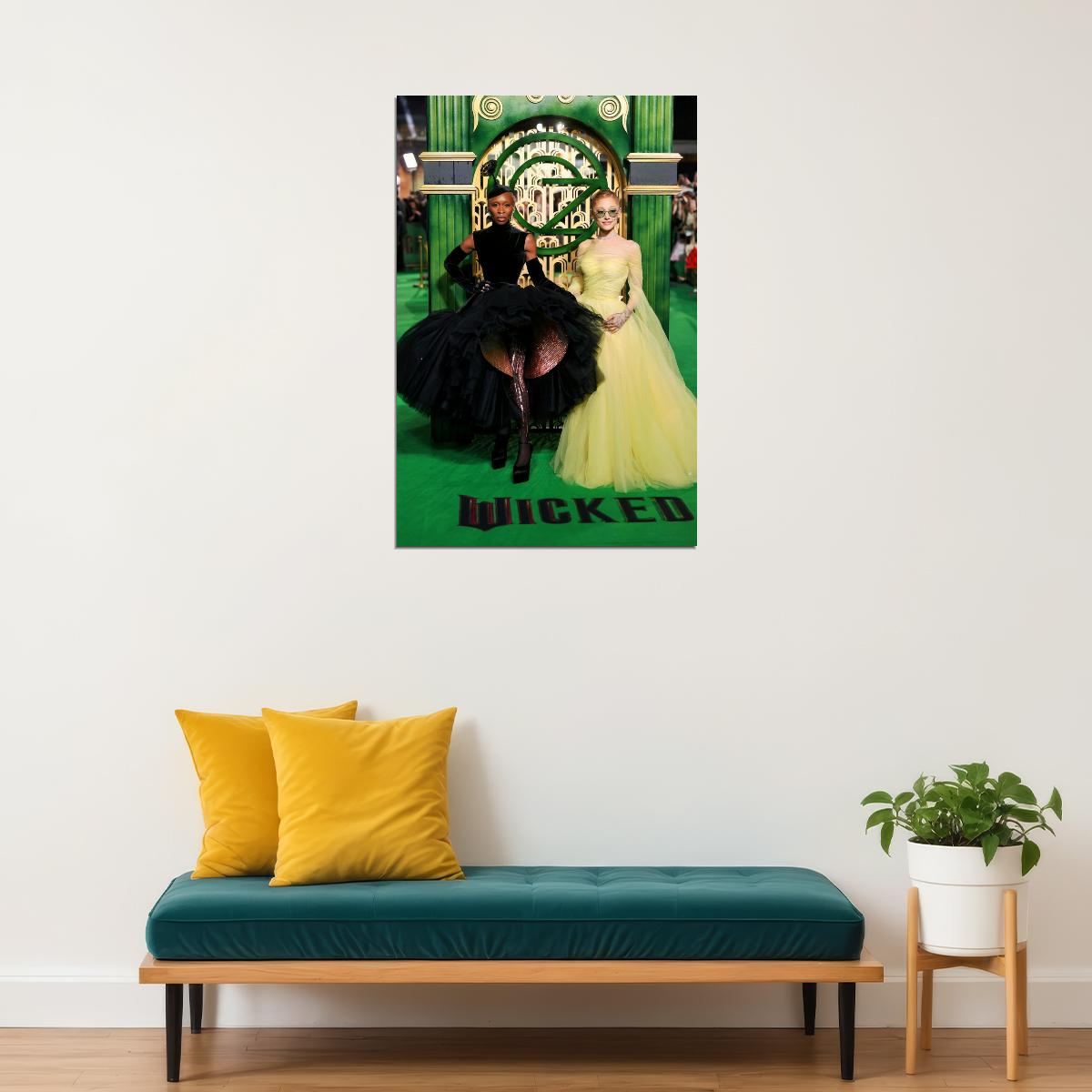 Wicked Musical Poster Cynthia Erivo as Elphaba Wicked Witch Wall Art Official Artwork Decor - xonomax