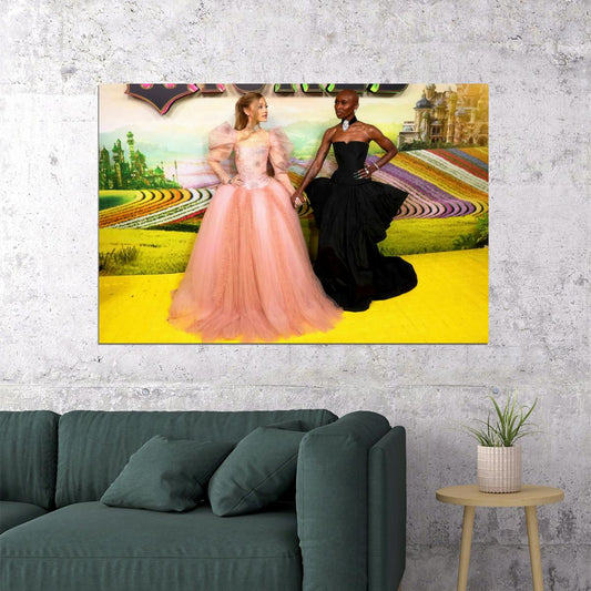Ariana Grande and Cynthia Erivio at Sydney Wicked Premiere Photo Poster Wicked 2024 Movie Print Method Dressing Fashion Photo Print Iconic Hollywood Art - xonomax