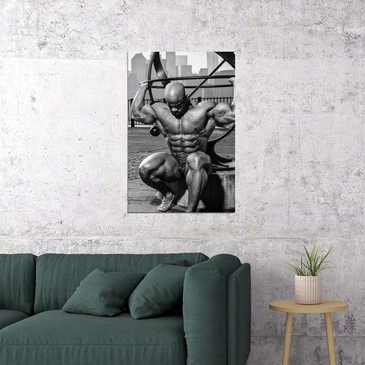 Victor Martinez Black And White Famous Bodybuilder Poster Bodybuilding Workout HD Photo Print Motivational Gym Decor Athletes Icon Wall Art Weightlifting Artwork - xonomax