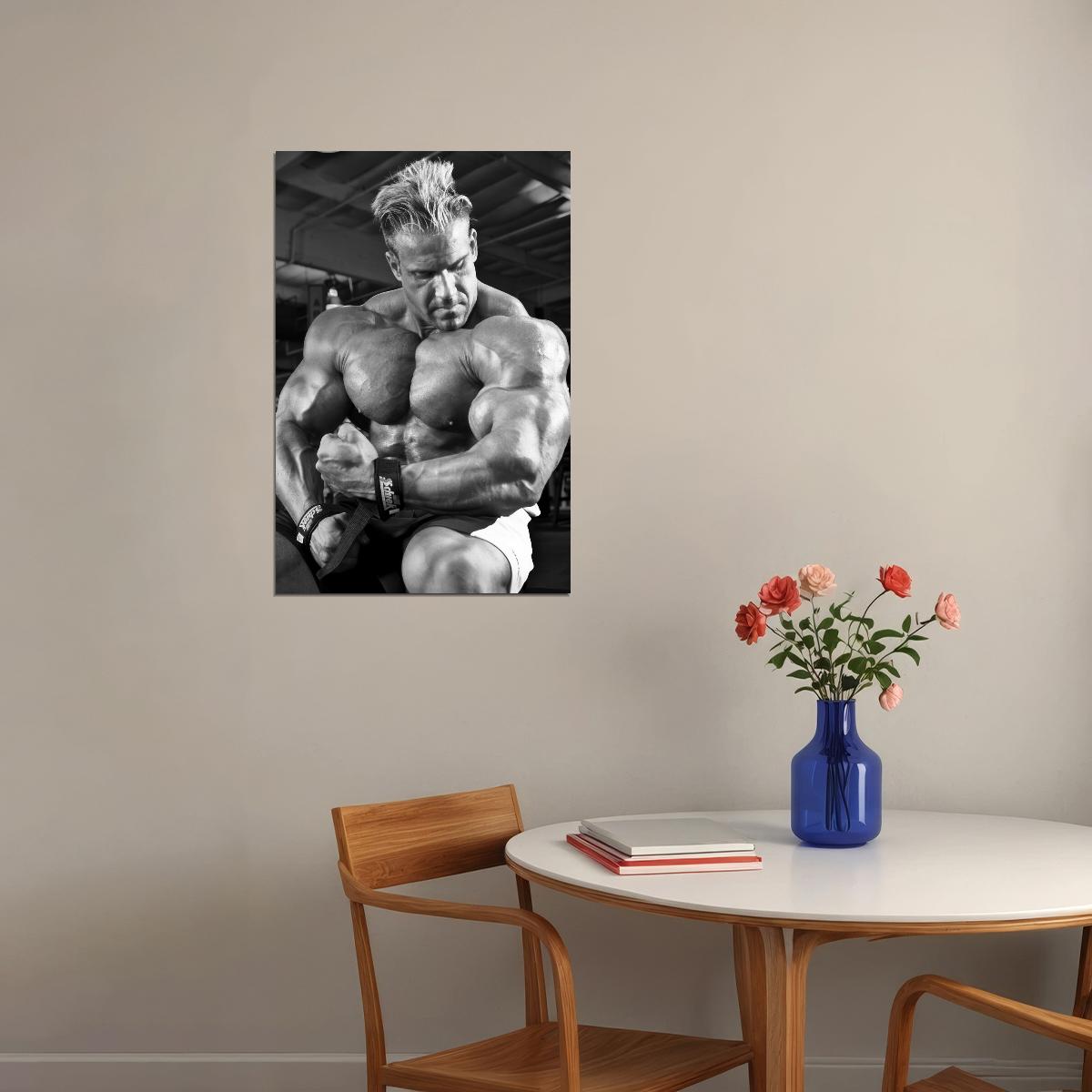 Jay Cutler Black And White Famous Bodybuilder Poster Bodybuilding Workout HD Photo Print Inspirational Gym Decor Athletes Icon Wall Art Weightlifting Artwork - xonomax