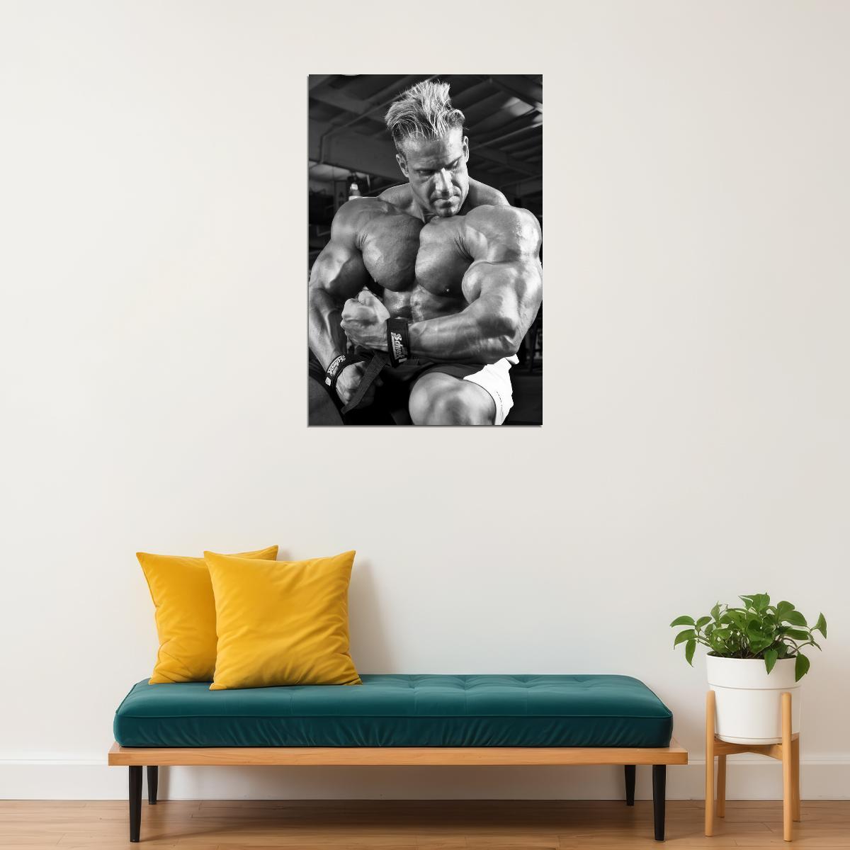 Jay Cutler Black And White Famous Bodybuilder Poster Bodybuilding Workout HD Photo Print Inspirational Gym Decor Athletes Icon Wall Art Weightlifting Artwork - xonomax