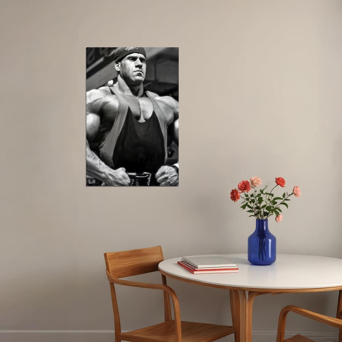 Jay Cutler Black And White Famous Bodybuilder Poster Bodybuilding Workout HD Photo Print Motivational Gym Decor Athletes Icon Wall Art Weightlifting Artwork