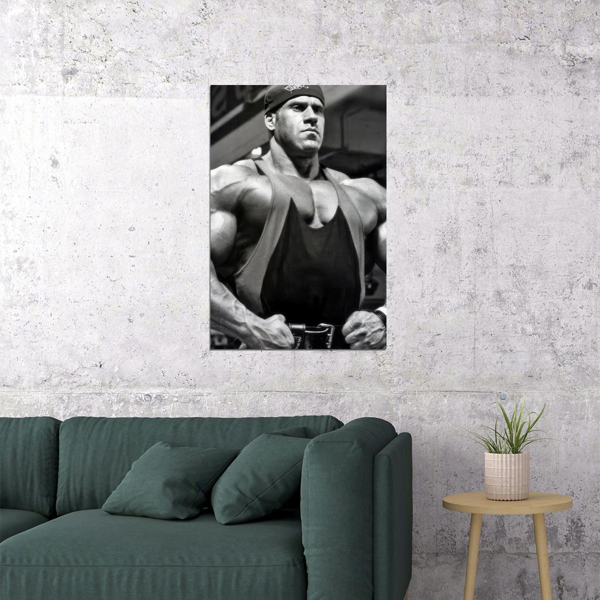 Jay Cutler Black And White Famous Bodybuilder Poster Bodybuilding Workout HD Photo Print Motivational Gym Decor Athletes Icon Wall Art Weightlifting Artwork