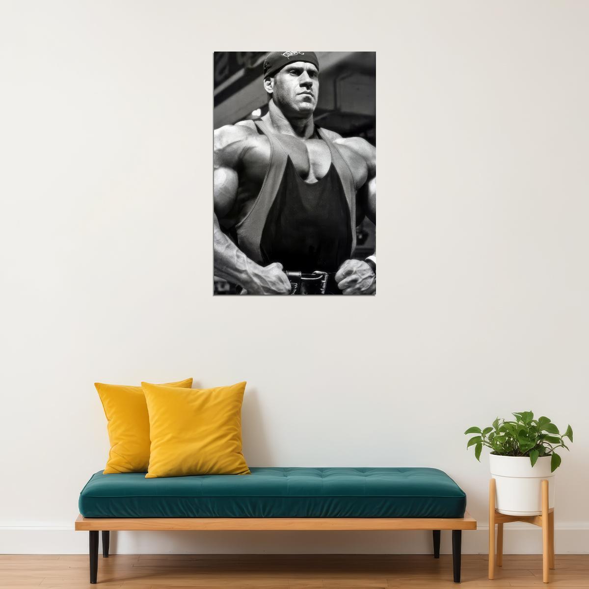 Jay Cutler Black And White Famous Bodybuilder Poster Bodybuilding Workout HD Photo Print Motivational Gym Decor Athletes Icon Wall Art Weightlifting Artwork