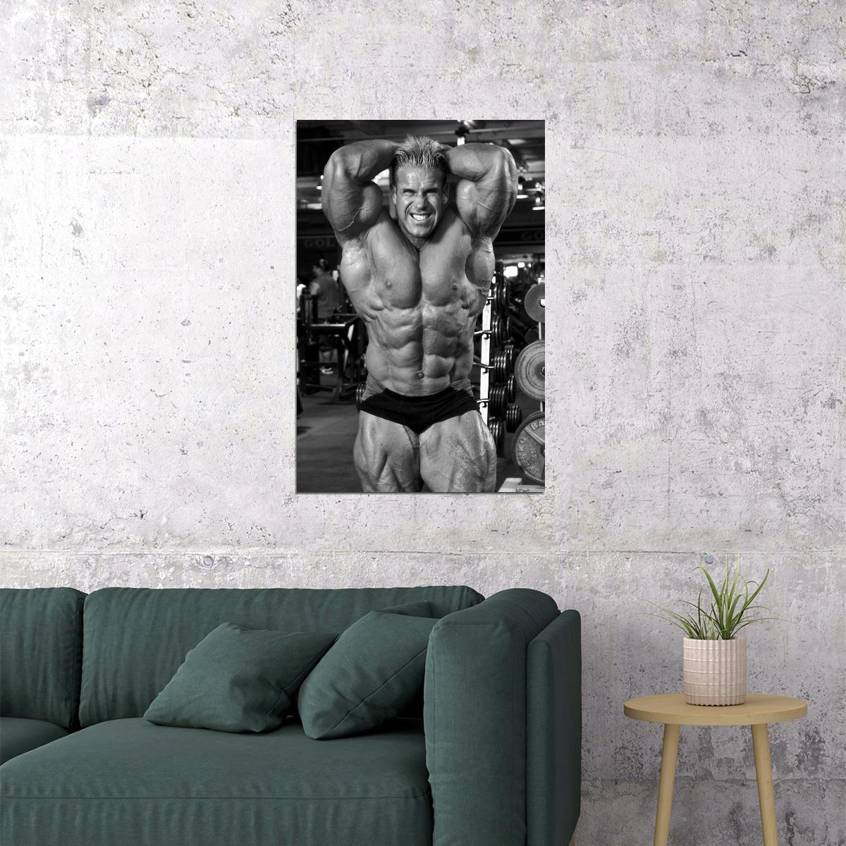 Jay Cutler Black And White Famous Bodybuilder Poster Bodybuilding Workout HD Photo Print Inspirational Gym Decor Athletes Icon Wall Art Weightlifting Artwork