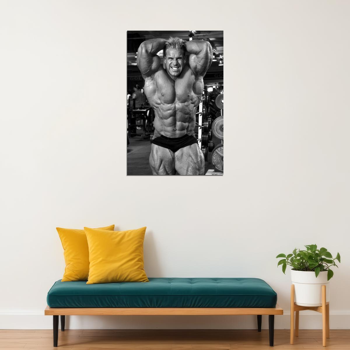 Jay Cutler Black And White Famous Bodybuilder Poster Bodybuilding Workout HD Photo Print Inspirational Gym Decor Athletes Icon Wall Art Weightlifting Artwork