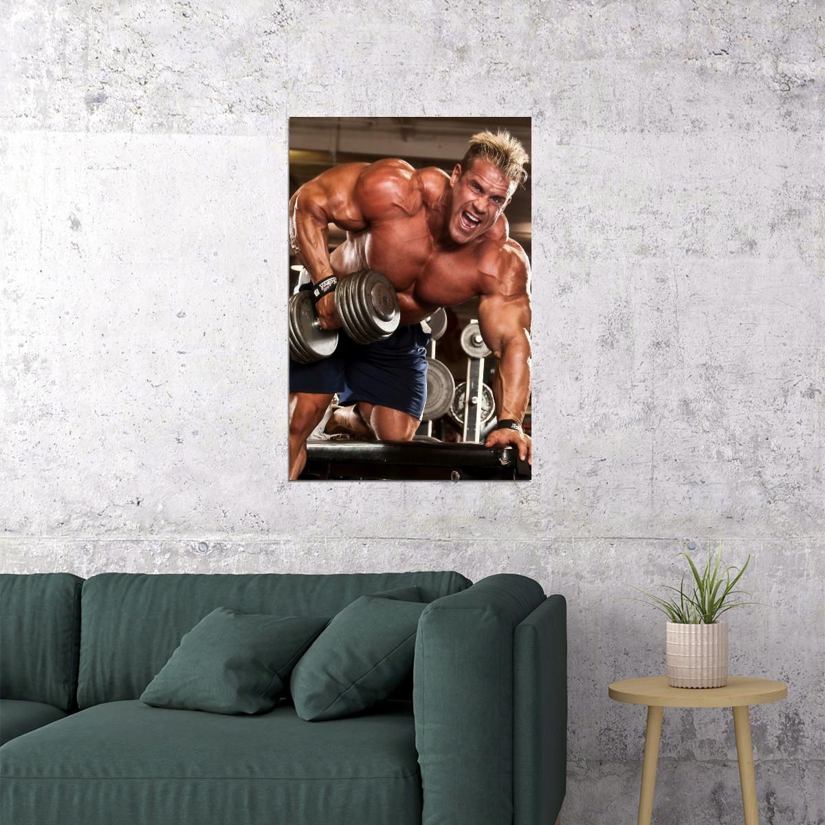 Jay Cutler Famous Bodybuilder Poster Bodybuilding Workout HD Photo Print Motivational Gym Decor Athletes Icon Wall Art Weightlifting Artwork Gifts for Fitness Lovers