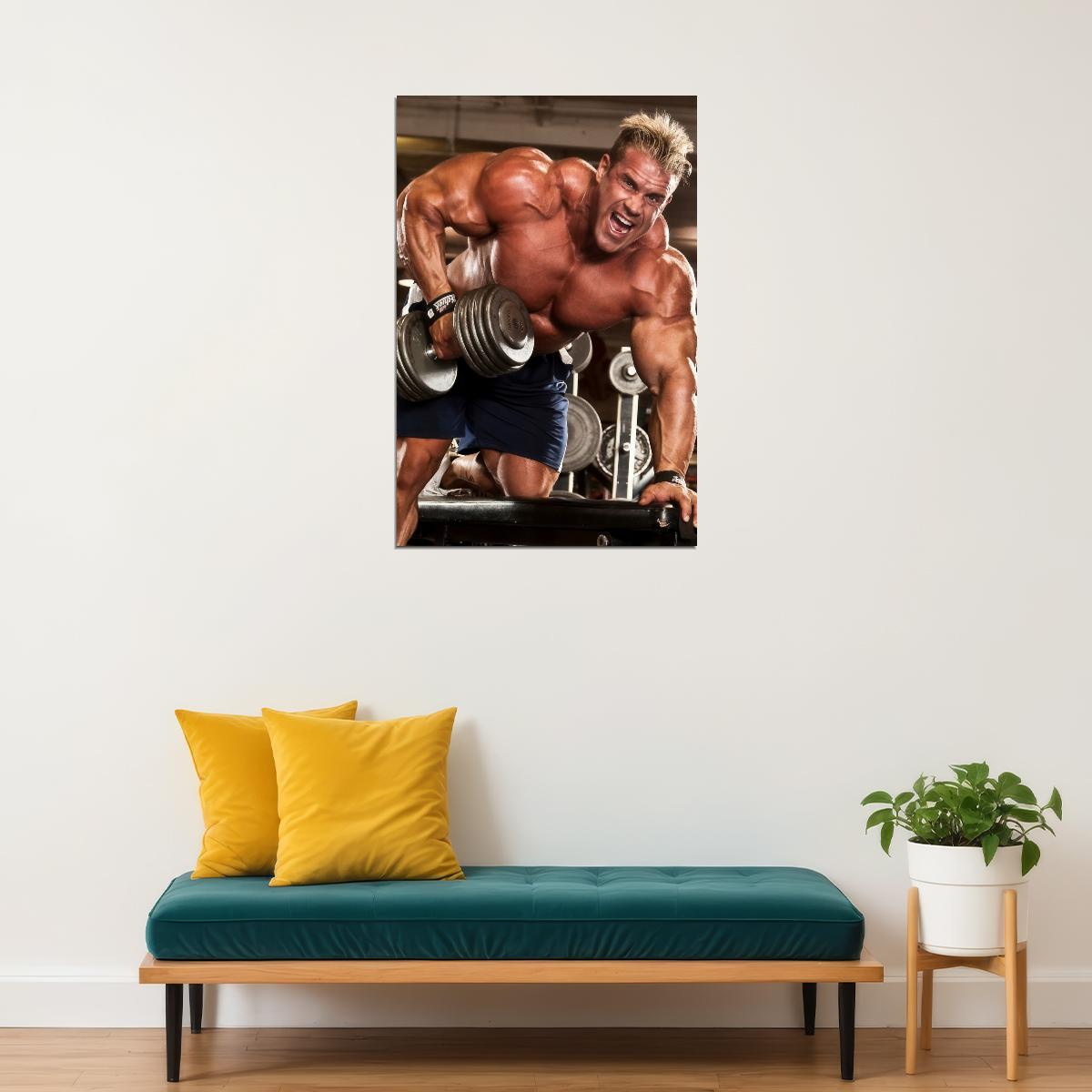 Jay Cutler Famous Bodybuilder Poster Bodybuilding Workout HD Photo Print Motivational Gym Decor Athletes Icon Wall Art Weightlifting Artwork Gifts for Fitness Lovers
