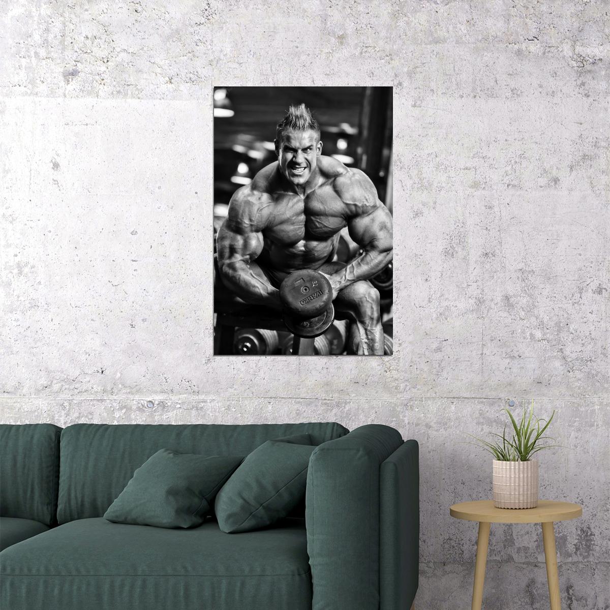 Jay Cutler Most Muscular Pose Black And White Famous Bodybuilder Poster Bodybuilding Workout HD Photo Print Motivational Gym Decor Athletes Icon Wall Art Weightlifting Artwork