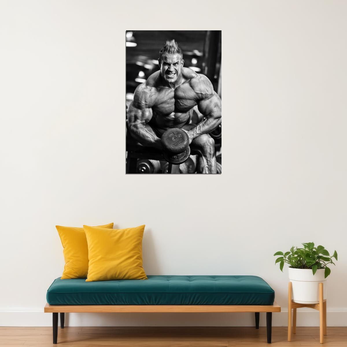 Jay Cutler Most Muscular Pose Black And White Famous Bodybuilder Poster Bodybuilding Workout HD Photo Print Motivational Gym Decor Athletes Icon Wall Art Weightlifting Artwork