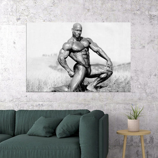 Shawn Ray Black And White Famous Oldschool Bodybuilder Poster Bodybuilding Workout HD Photo Print Motivational Gym Decor Athletes Icon Wall Art Weightlifting Artwork - xonomax