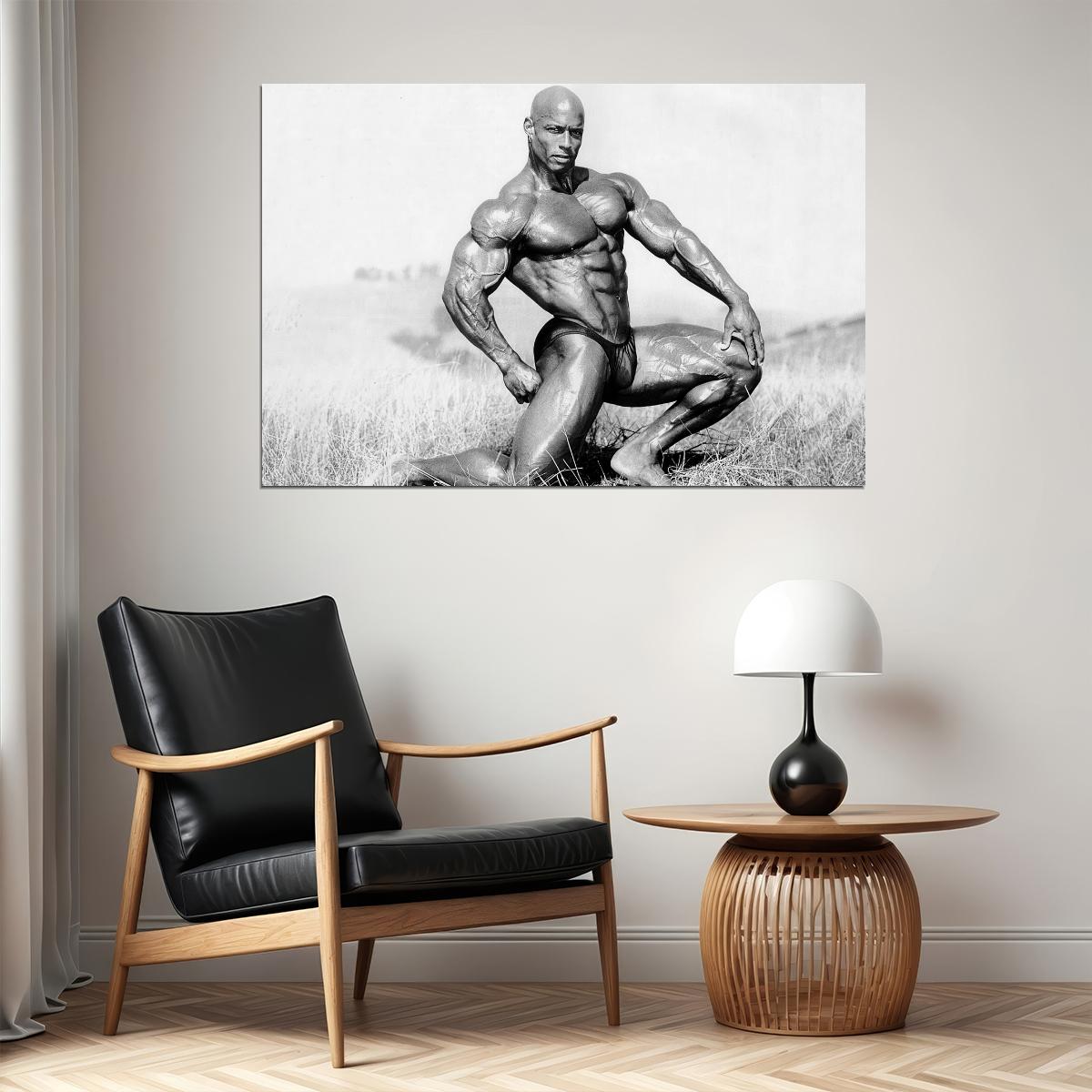 Shawn Ray Black And White Famous Oldschool Bodybuilder Poster Bodybuilding Workout HD Photo Print Motivational Gym Decor Athletes Icon Wall Art Weightlifting Artwork - xonomax