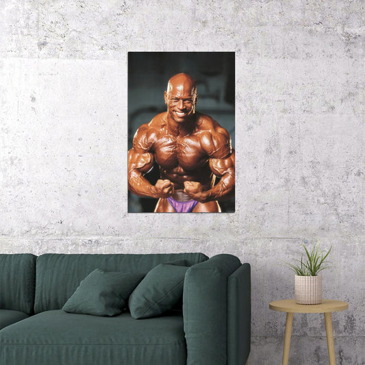 Shawn Ray Most Muscular Pose Famous Oldschool Bodybuilder Poster Bodybuilding Workout HD Photo Print Motivational Gym Decor Athletes Icon Wall Art Weightlifting Artwork - xonomax