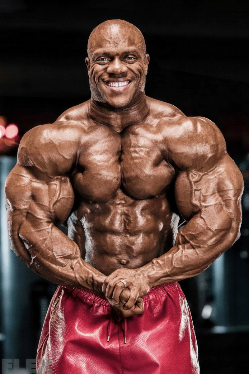 Phil Heath Famous Bodybuilder Poster Most Muscular Pose Bodybuilding Workout HD Photo Print Inspirational Gym Decor Athletes Icon Wall Art Weightlifting Artwork - xonomax