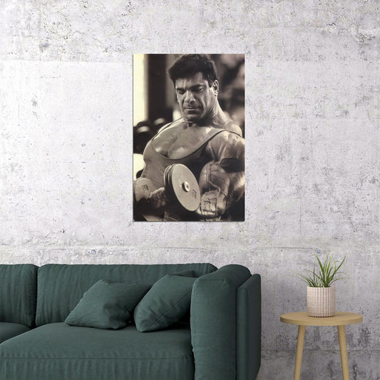 Lou Ferrigno Black And White Famous Oldschool Bodybuilder Poster Bodybuilding Workout HD Photo Print Motivational Gym Decor Athletes Icon Wall Art Weightlifting Artwork - xonomax