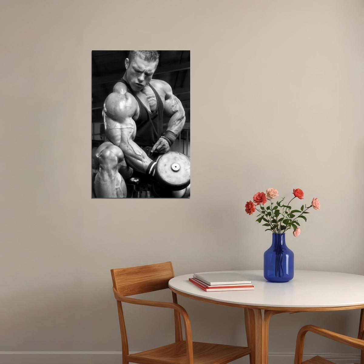Flex Lewis Black And White Bodybuilder Poster Bodybuilding Workout HD Photo Print Motivational Gym Decor Athletes Icon Wall Art Weightlifting Artwork Gifts for Fitness Lovers - xonomax