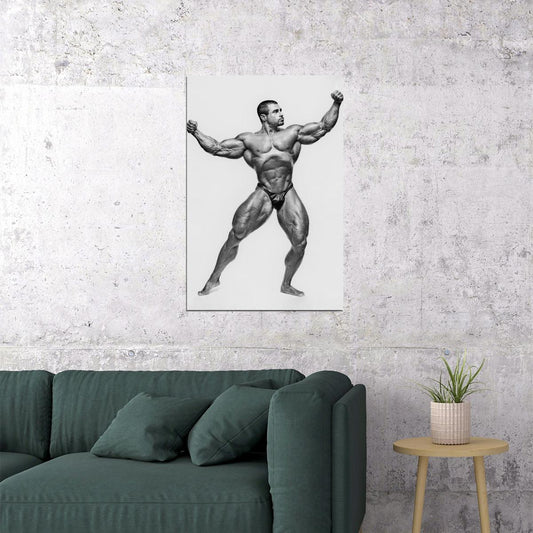 Mark Alvisi Black And White Bodybuilder Poster Bodybuilding Workout HD Photo Print Inspirational Gym Decor Athletes Icon Wall Art Weightlifting Artwork Gifts for Fitness Lovers - xonomax
