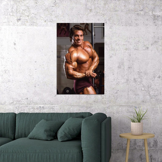 Rich Gaspari Side Chest Pose Oldschool Bodybuilder Poster Bodybuilding Workout HD Photo Print Motivational Gym Decor Athletes Icon Wall Art Weightlifting Artwork - xonomax