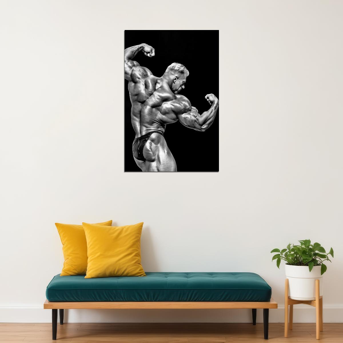 Dennis Wolf Black And White Bodybuilder Poster Bodybuilding Workout HD Photo Print Inspirational Gym Decor Athletes Icon Wall Art Weightlifting Artwork Gifts for Fitness Lovers - xonomax
