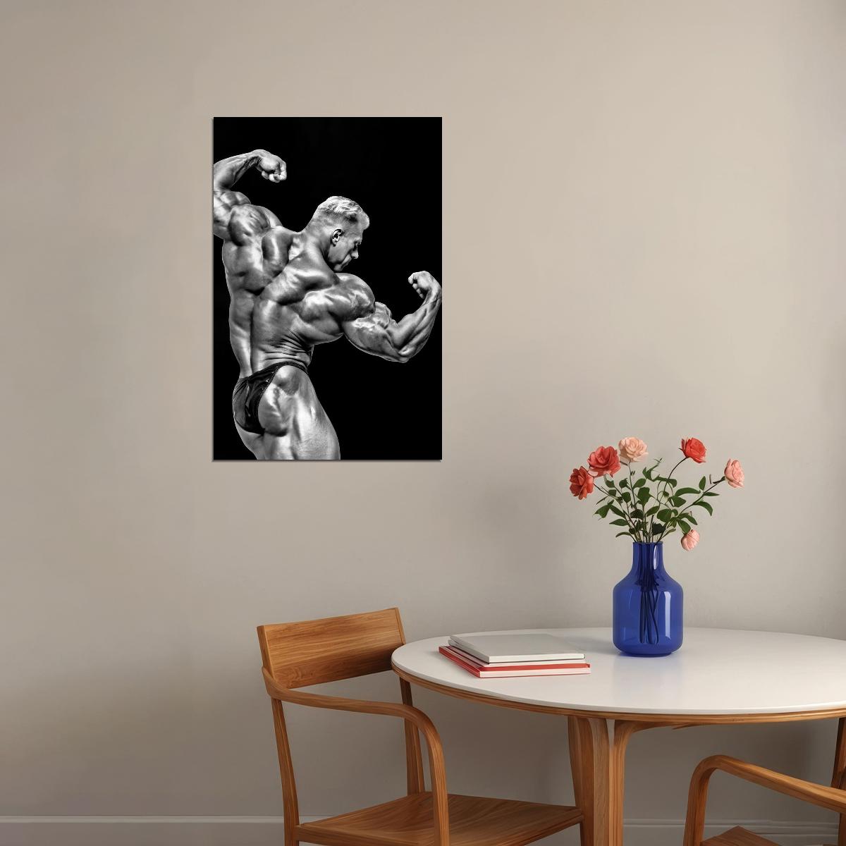 Dennis Wolf Black And White Bodybuilder Poster Bodybuilding Workout HD Photo Print Inspirational Gym Decor Athletes Icon Wall Art Weightlifting Artwork Gifts for Fitness Lovers - xonomax