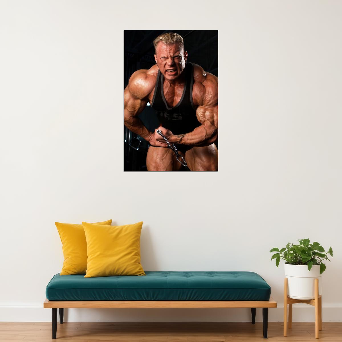 Dennis Wolf Bodybuilder Poster Most Muscular Pose Bodybuilding Workout HD Photo Print Inspirational Gym Decor Athletes Icon Wall Art Weightlifting Artwork Gifts for Fitness Lovers - xonomax