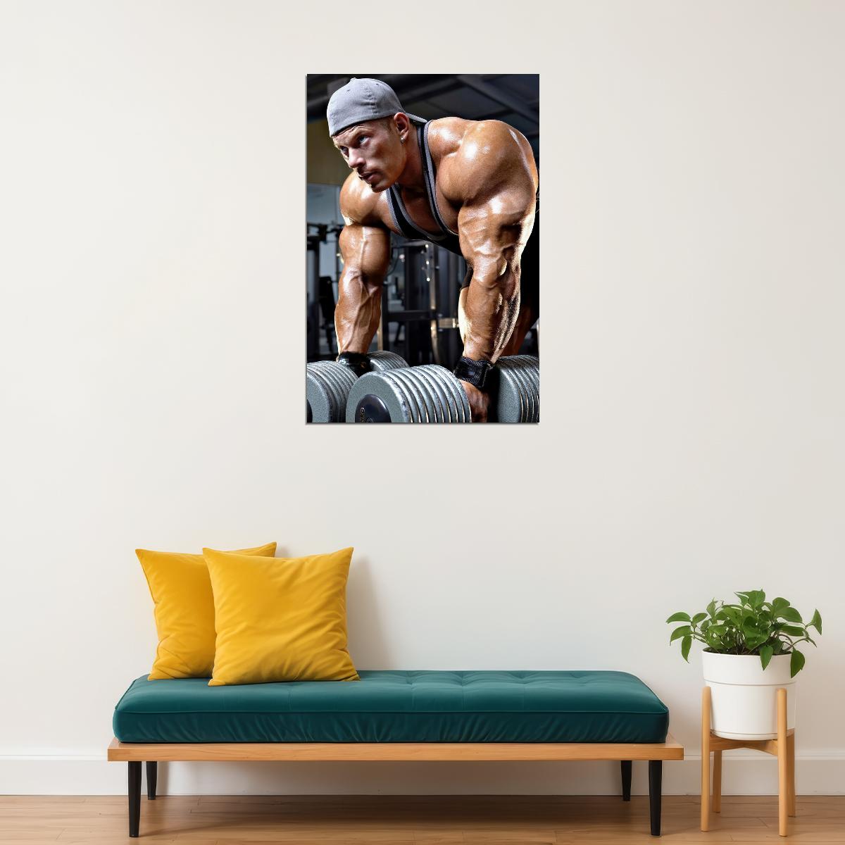 Dennis Wolf Bodybuilder Poster Bodybuilding Workout HD Photo Print Motivational Gym Decor Athletes Icon Wall Art Weightlifting Artwork Gifts for Fitness Lovers - xonomax