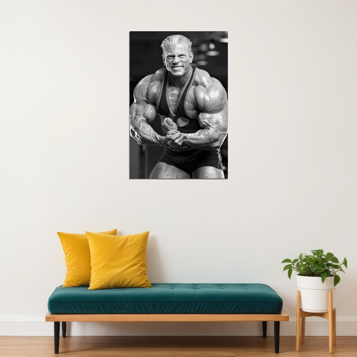 Dennis Wolf Most Muscular Pose Black And White Bodybuilder Poster Bodybuilding Workout HD Photo Print Inspirational Gym Decor Athletes Icon Wall Art Weightlifting Artwork - xonomax