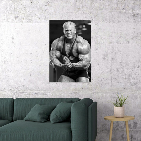 Dennis Wolf Most Muscular Pose Black And White Bodybuilder Poster Bodybuilding Workout HD Photo Print Inspirational Gym Decor Athletes Icon Wall Art Weightlifting Artwork - xonomax