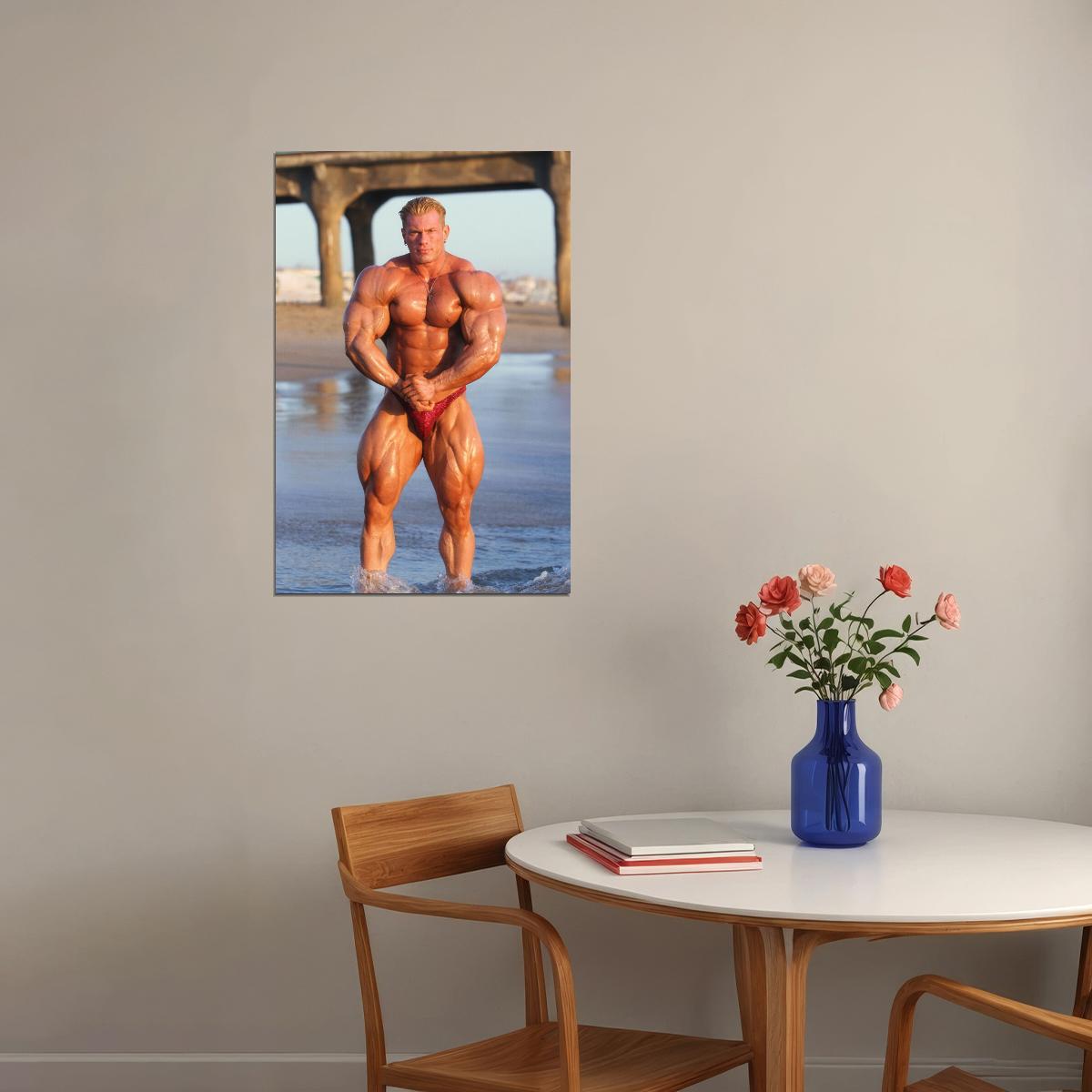 Dennis Wolf Most Muscular Pose Bodybuilder Poster Bodybuilding Workout HD Photo Print Motivational Gym Decor Athletes Icon Wall Art Weightlifting Artwork Gifts for Fitness Lovers - xonomax