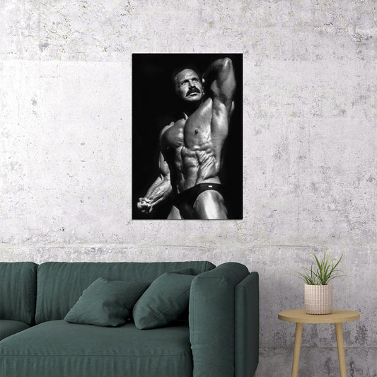 Bill Pearl Black And White Famous Oldschool Bodybuilder Poster Bodybuilding Workout HD Photo Print Motivational Gym Decor Athletes Icon Wall Art Weightlifting Artwork - xonomax