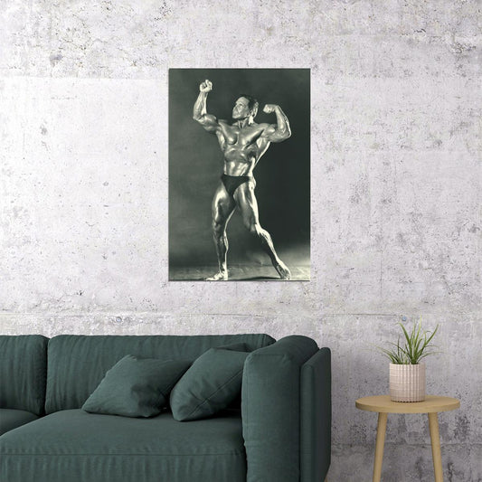 Bill Pearl Black And White Famous Oldschool Bodybuilder Poster Bodybuilding Workout HD Photo Print Inspirational Gym Decor Athletes Icon Wall Art Weightlifting Artwork - xonomax